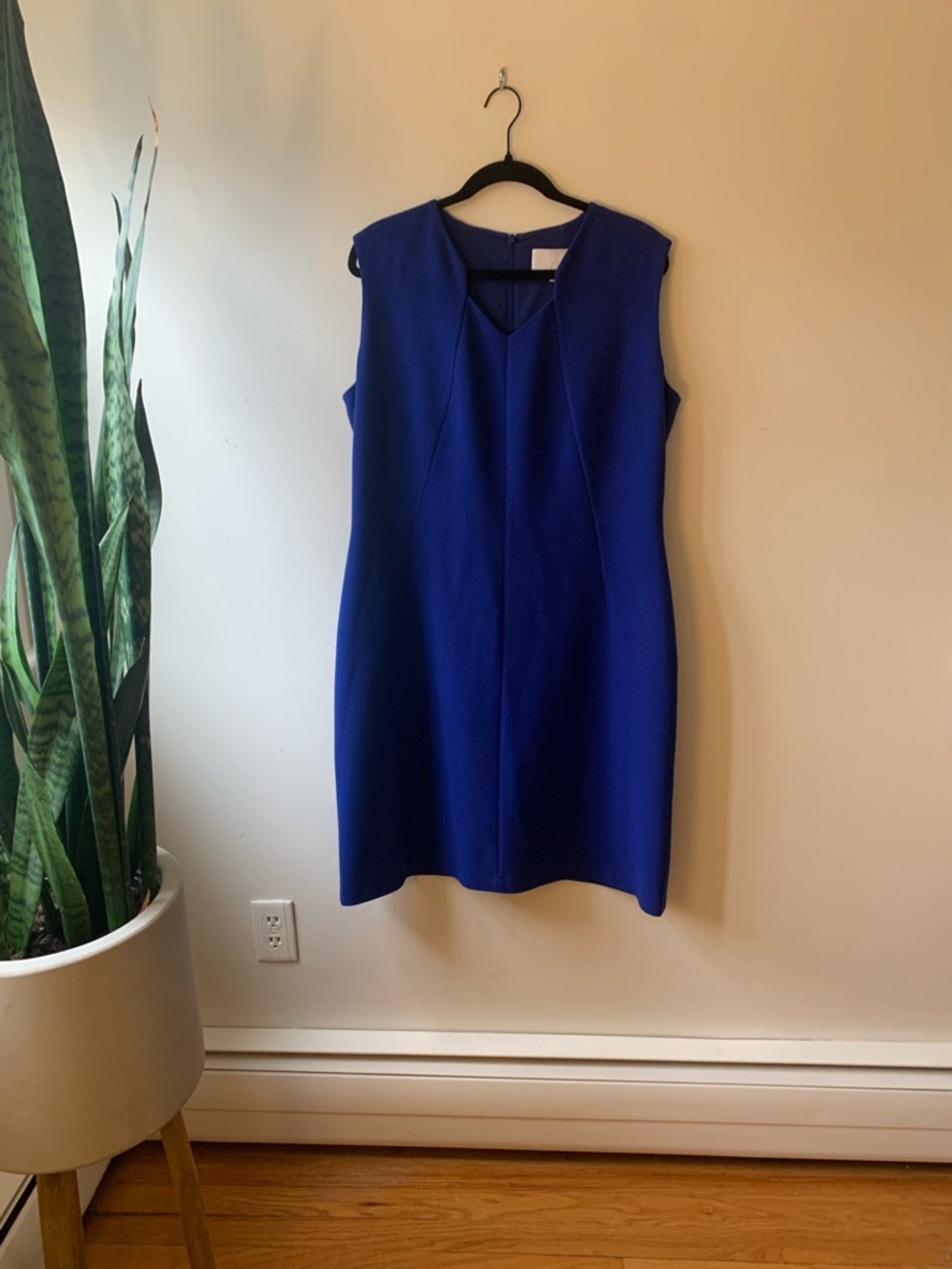 Hugo Boss Cobalt Blue Sleeveless Shift Dress